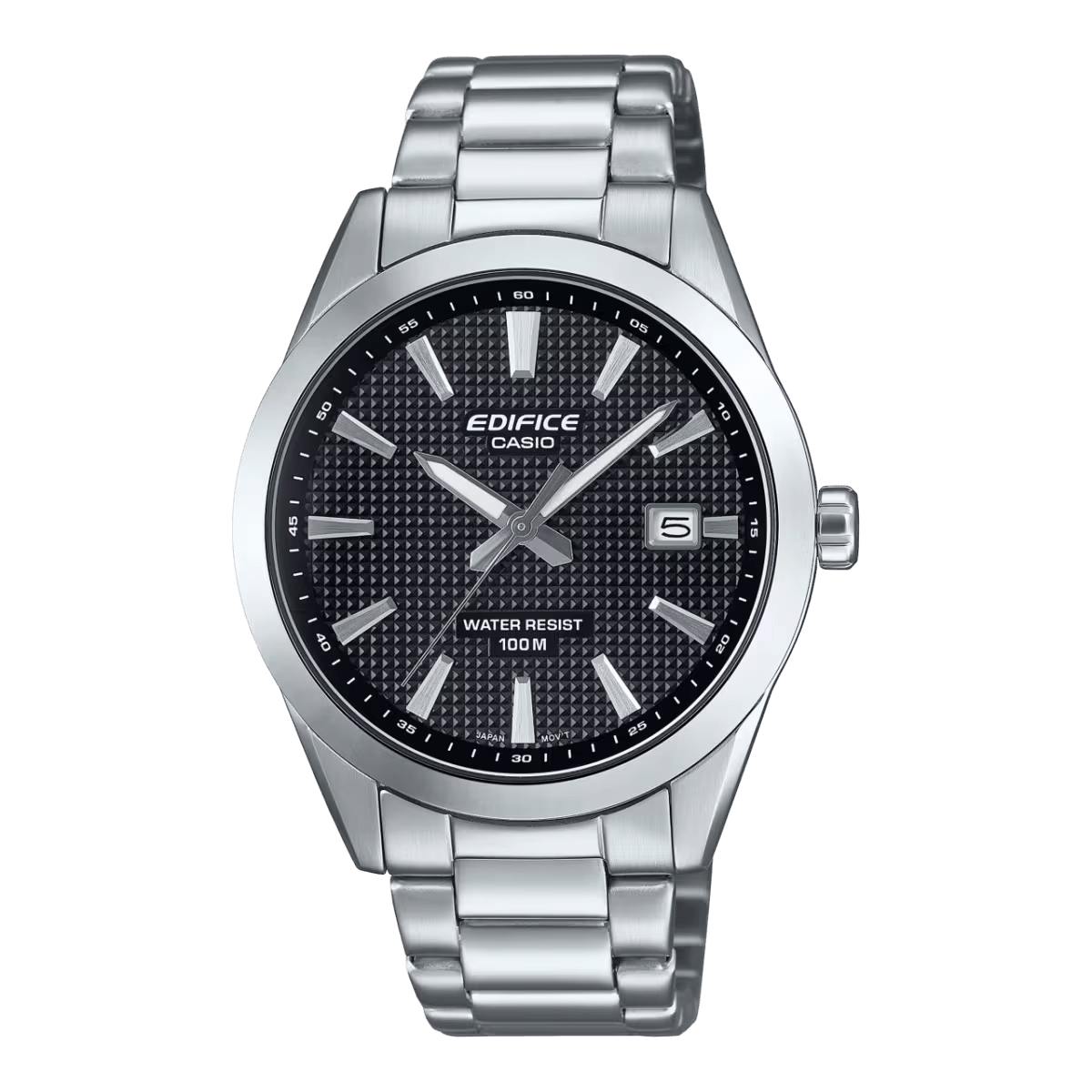 Casio Edifice EFV-160D-1A Black Dial Stainless Steel Quartz Men Watch