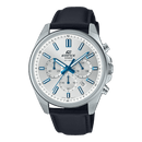 Casio Edifice EFV-650L-7AV Chronograph Silver Dial Leather Men Watch