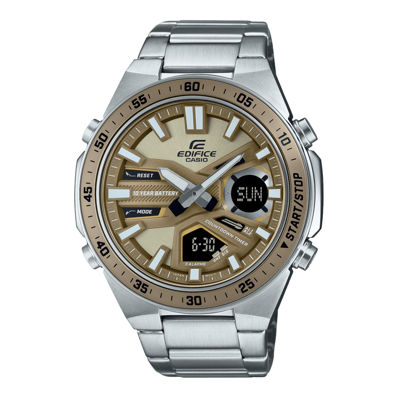 Casio Edifice EFV-C110D-5AV Brown Dial Steel Analog-Digital Men Watch