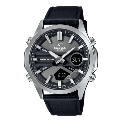 Casio Edifice EFV-C120L-8A Analog-Digital Black Leather Men Watch