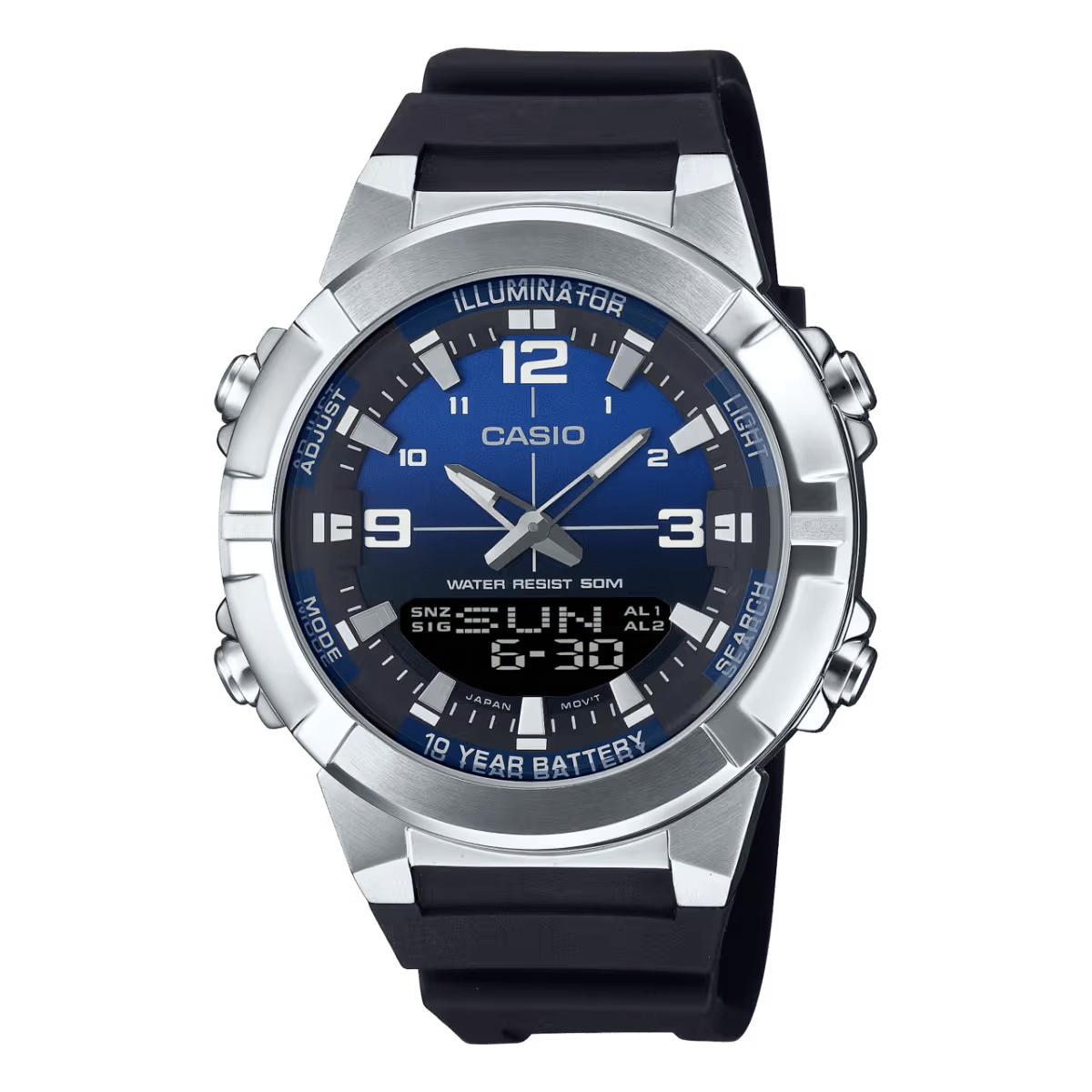 Casio Enticer AMW-870A-2A Analog-Digital Black Resin Men Watch