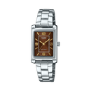 Casio Enticer LTP-1234DD-5A Brown Stainless Steel Women Watch