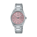 Casio Enticer LTP-1302DD-4A1V Stainless Steel Pink Dial Women Watch 