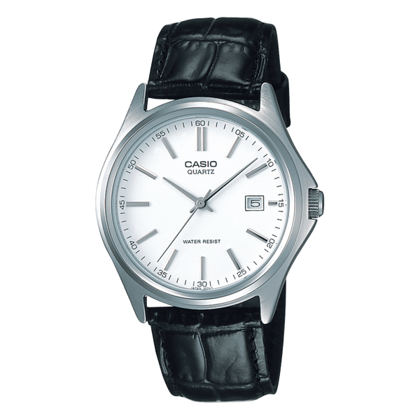 Casio Enticer MTP-1183E-7A Black Leather White Dial Men Watch Malaysia