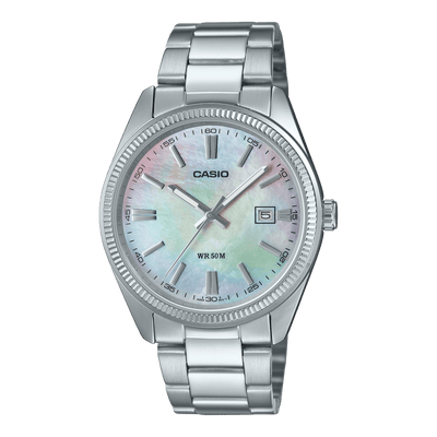 Casio Enticer MTP-1302DS-7AV Mother Of Pearl Stainless Steel Men Watch