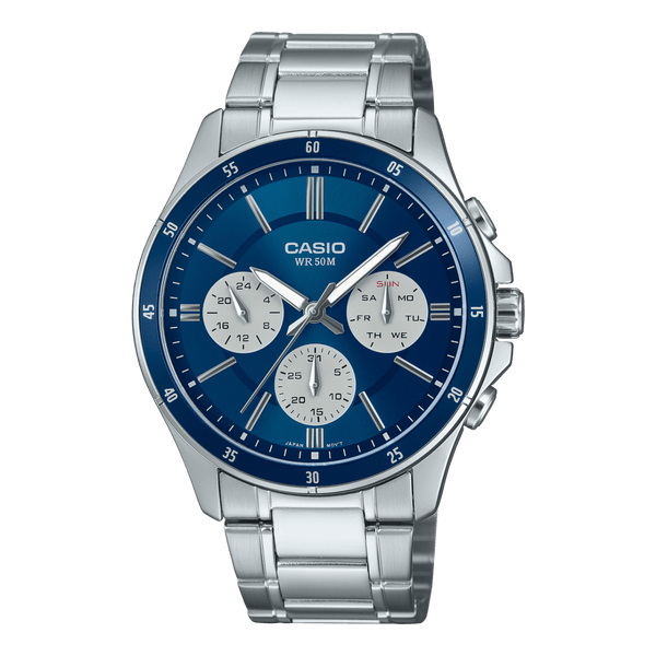 Casio Enticer MTP-1374D-2A3V Blue Dial Stainless Steel Men Watch 