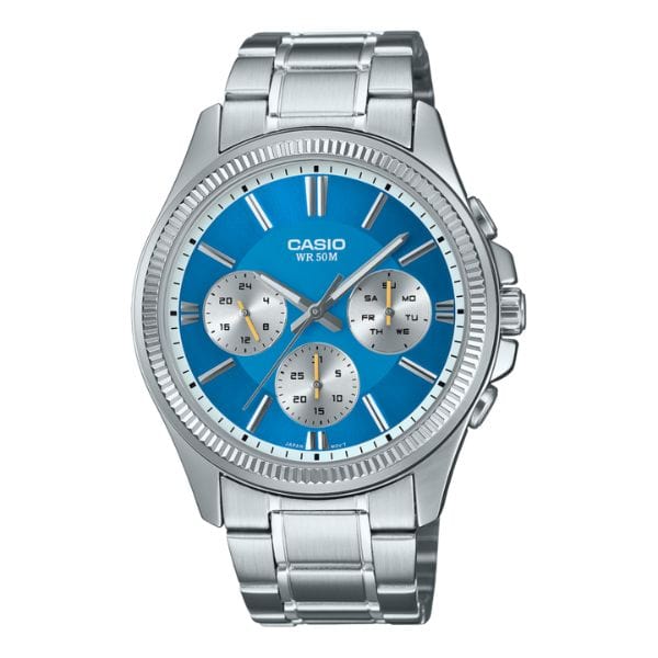 Casio Enticer MTP-1375D-2A2V Blue Stainless Steel Men Watch