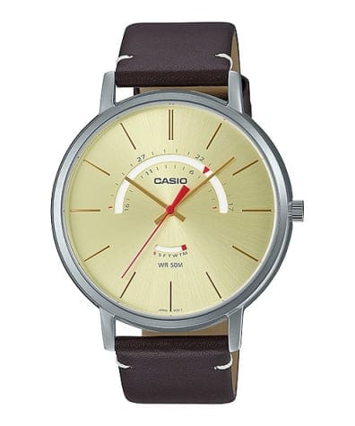 Casio Enticer MTP-B105L-9AV Day & Date Display Brown Leather Men Watch