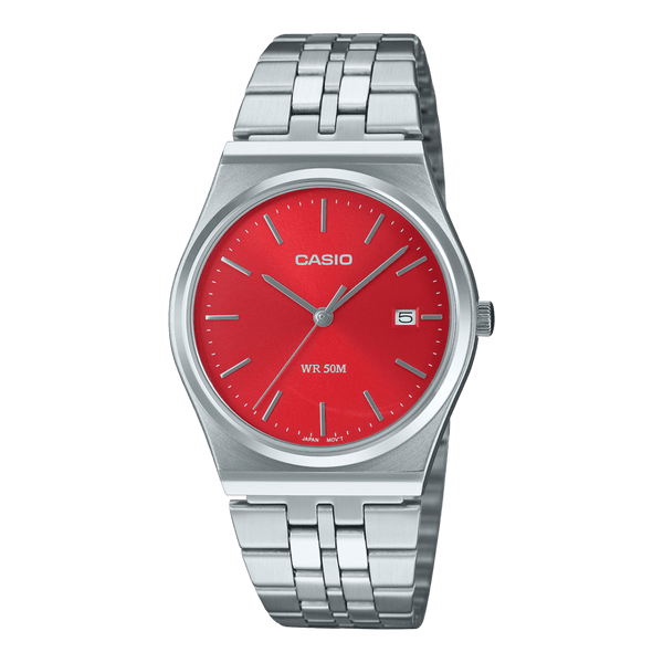 Casio Enticer MTP-B145D-4A2V Red Stainless Steel Unisex Watch