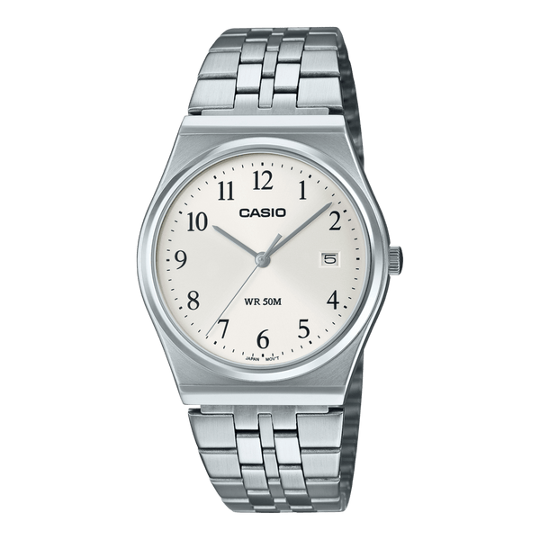 Casio Enticer MTP-B145D-7BV White Stainless Steel Unisex Watch