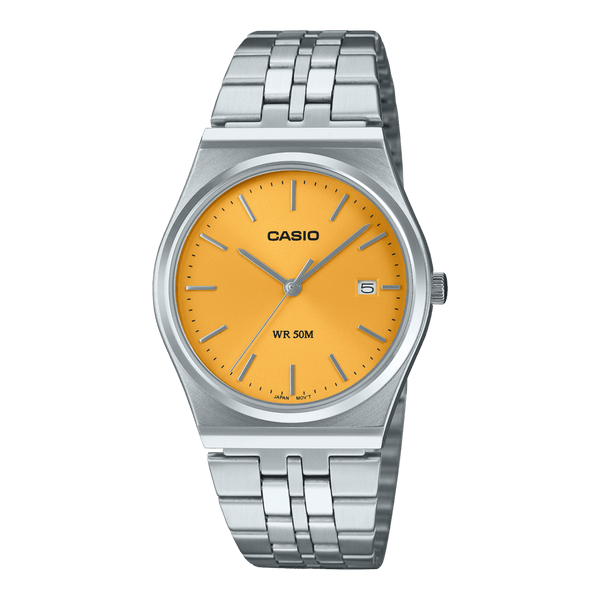 Casio Enticer MTP-B145D-9AV Yellow Stainless Steel Unisex Watch