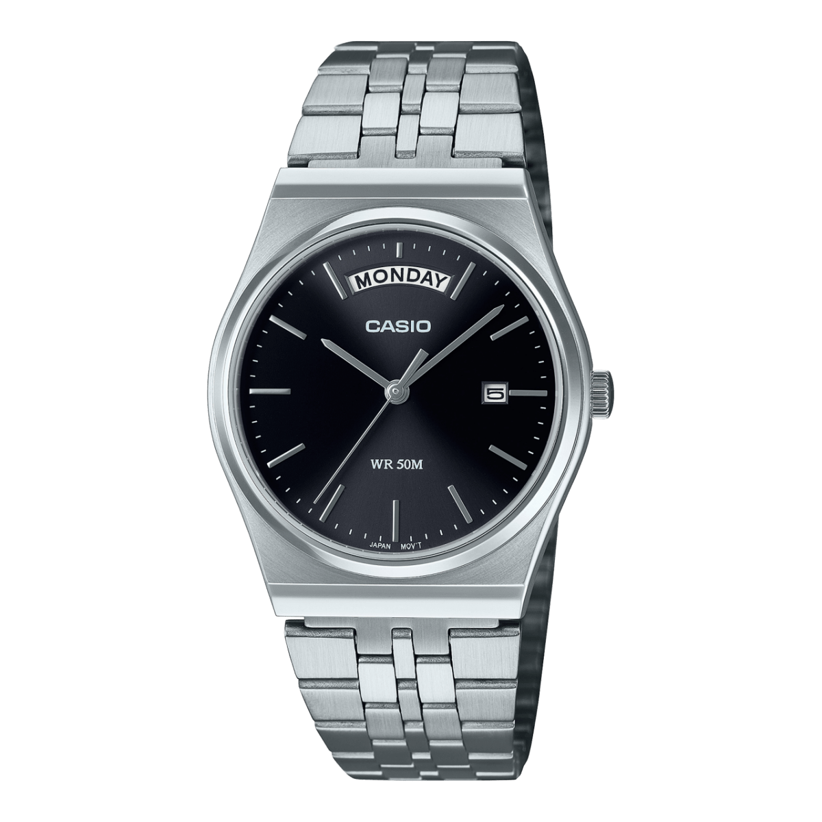 Casio Enticer MTP-B146D-1AV Black Dial Stainless Steel Unisex Watch
