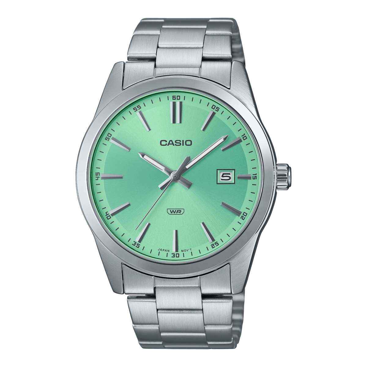 Casio Enticer MTP-VD03D-3A2 Light Green Stainless Steel Men Watch