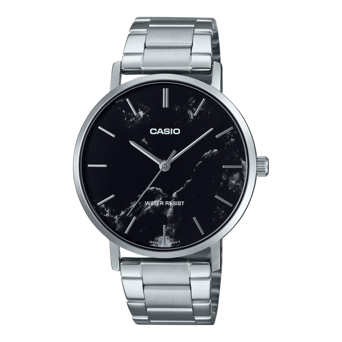 Casio Enticer MTP-VT01DM-1A Black Dial Stainless Steel Men Watch