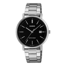 Casio Enticer MTP-VT05D-1E Black Dial Stainless Steel Strap Men Watch