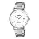 Casio Enticer MTP-VT05D-7E White Dial Stainless Steel Strap Men Watch
