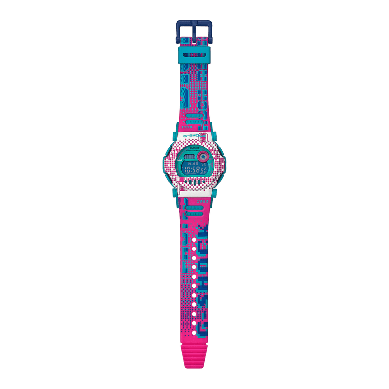 Casio G-Shock G-B001RG-4D Blue Dial Pink Purple Resin Strap Men Watch 