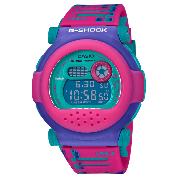 Casio G-Shock G-B001RG-4D Blue Dial Pink Purple Resin Strap Men Watch 