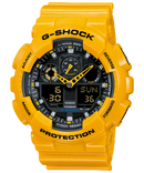 Casio G-Shock GA-100A-9A Yellow Resin Black Dial Men Watch Malaysia