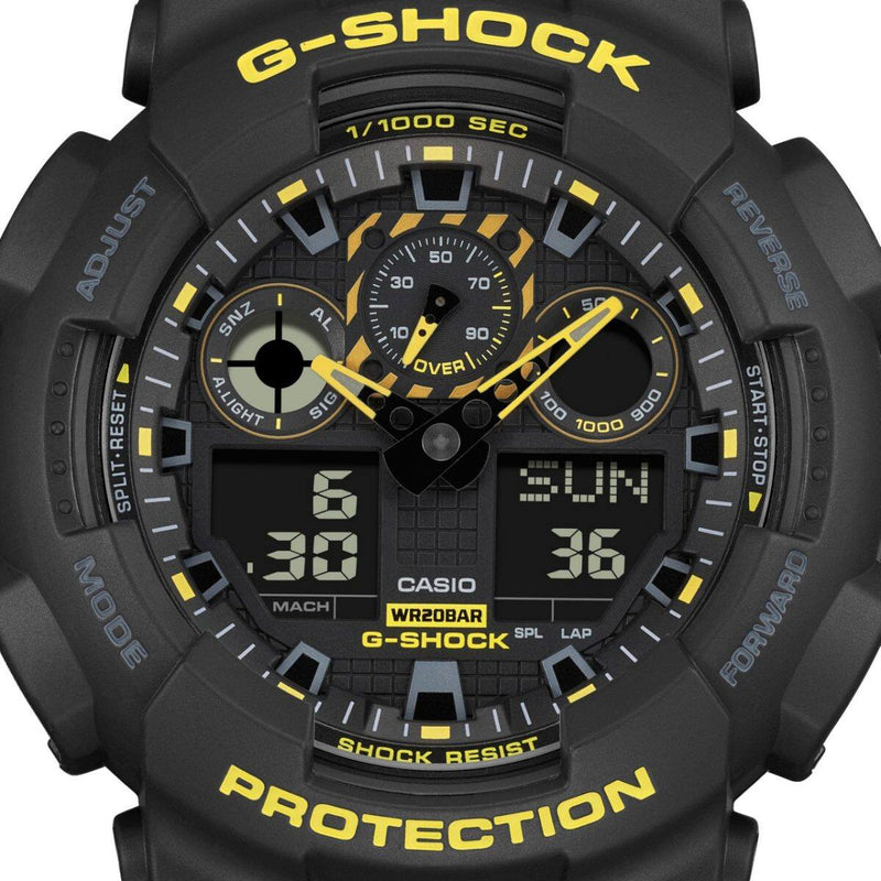 Casio G-Shock GA-100CY-1A Analog-Digital Black Resin Strap Men Watch 