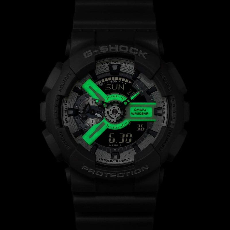 Casio G-Shock GA-110HD-8A Analog-Digital Luminous Grey Resin Men Watch