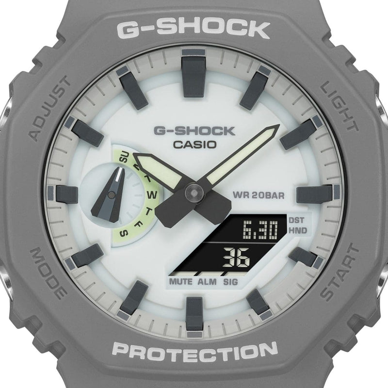 Casio G-Shock GA-2100HD-8A Grey CasiOak Luminous Dial Men Watch