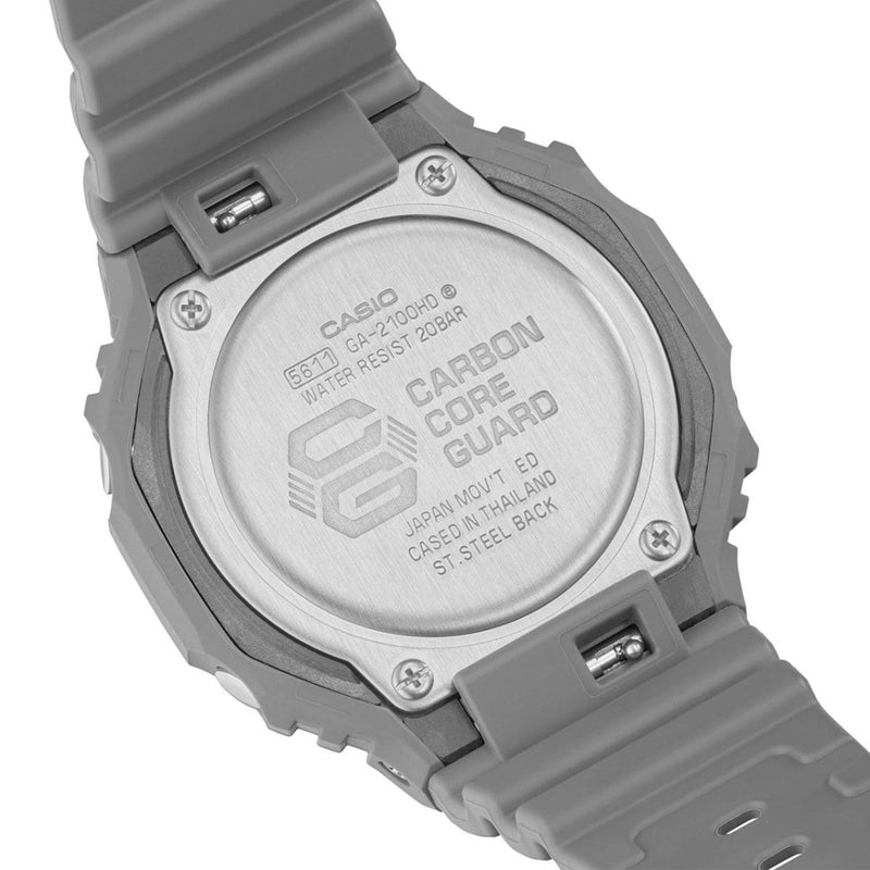 Casio G-Shock GA-2100HD-8A Grey CasiOak Luminous Dial Men Watch