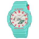 Casio G-Shock GA-2100RB-3A Analog-Digital Blue Resin Strap Men Watch 