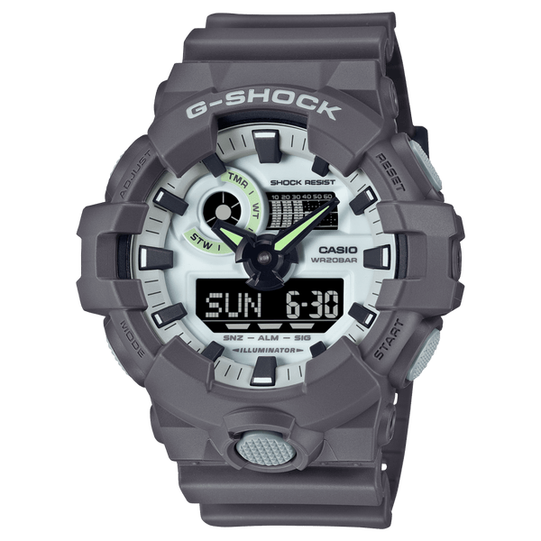Casio G-Shock GA-700HD-8A Grey Luminous Dial Men Watch