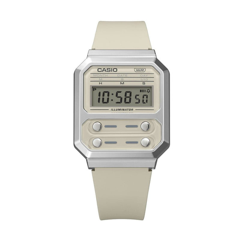 Casio Vintage A100WEF-8A Grey Resin Band Unisex Watch