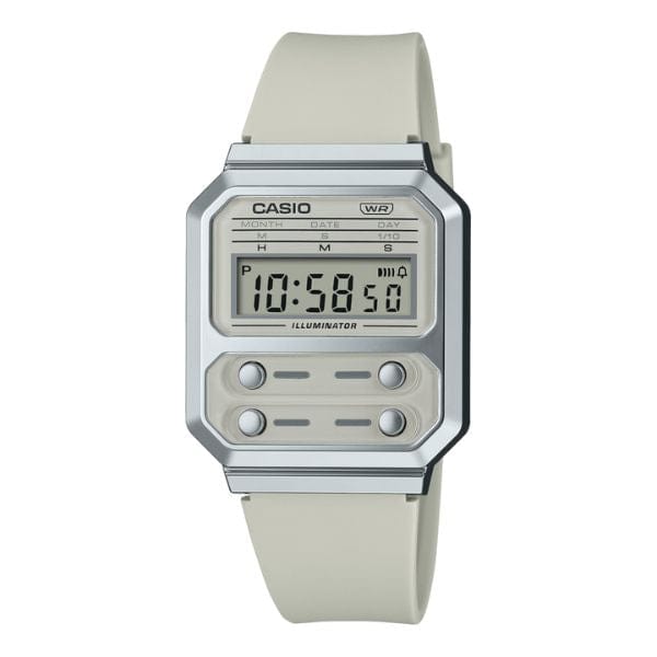 Casio Vintage A100WEF-8A Grey Resin Band Unisex Watch