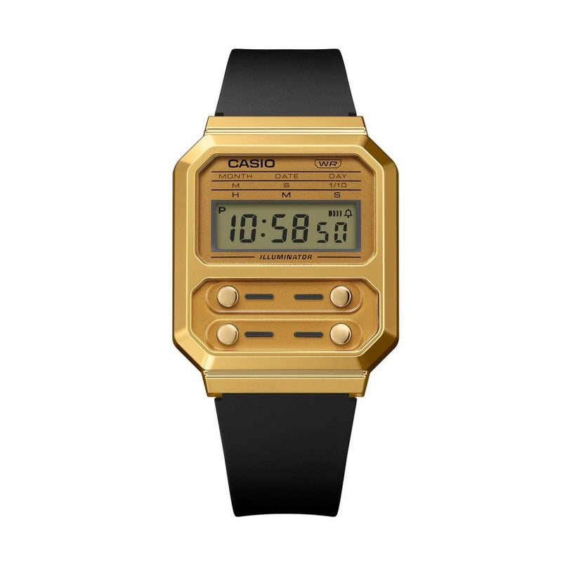 Casio Vintage A100WEFG-9A Gold Resin Band Unisex Watch
