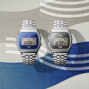 Casio Vintage A159WEVJ-7 Grey Japan Seigaiha Digital Unisex Watch