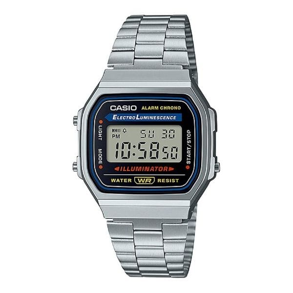 Casio Vintage A168WA-1 Stainless Steel Unisex Digital Watch