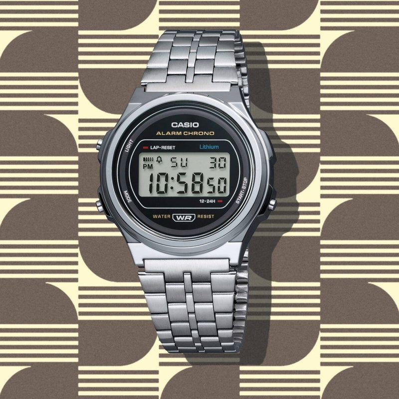 Casio Vintage A171WE-1A Stainless Steel Unisex Digital Watch