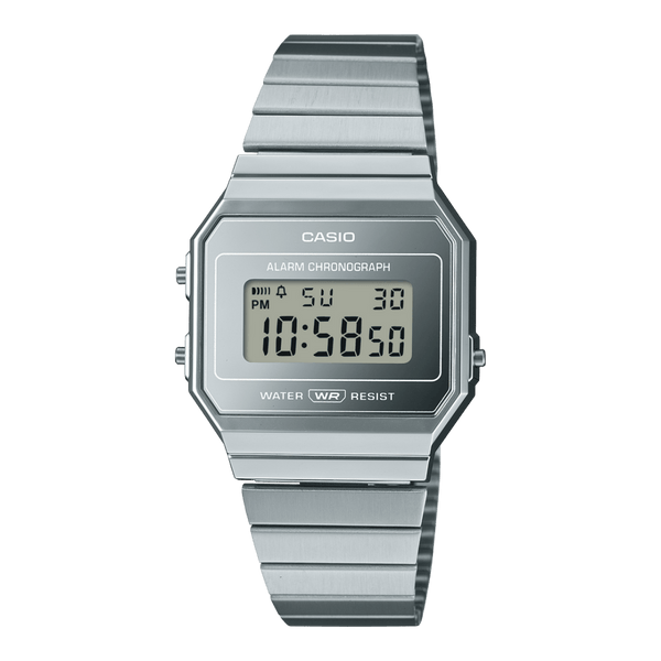 Thinnest Casio Watch Casio Vintage A700WEV-7A Silver Stainless