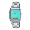 Casio Vintage AQ-230A-2A2MQY Turquoise Blue Stainless Steel Unisex Watch