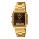Casio Vintage AQ-230GA-5AMQY Gold Stainless Steel Unisex Watch 