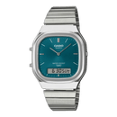 Casio Vintage AQ-240E-3AD Green Dial Stainless Steel Unisex Watch