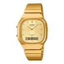 Casio Vintage AQ-240EG-9AD Gold Dial Stainless Steel Unisex Watch