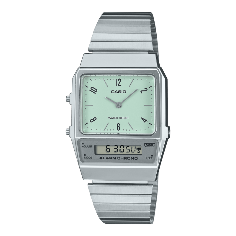 Casio Vintage AQ-800E-3A Stainless Steel Green Unisex Watch Malaysia