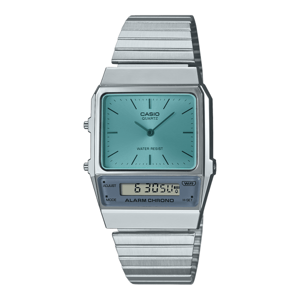 Casio Vintage AQ-800EC-2A Turquoise Blue Stainless Steel Unisex Watch