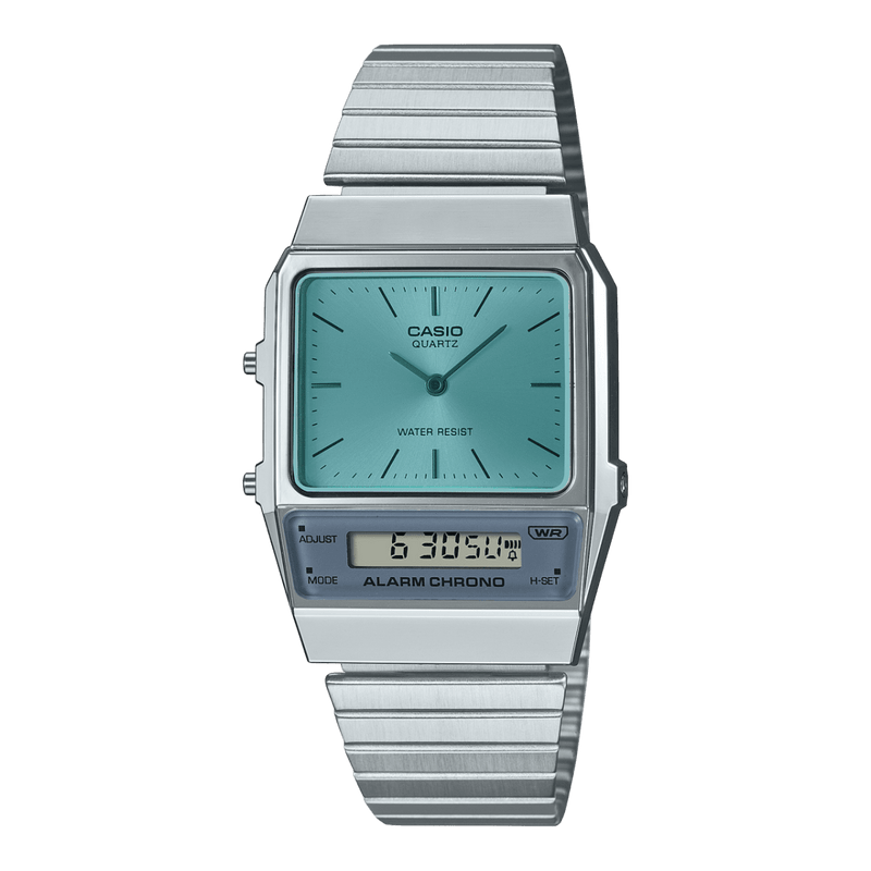 Casio Vintage AQ-800EC-2A Turquoise Blue Stainless Steel Unisex Watch