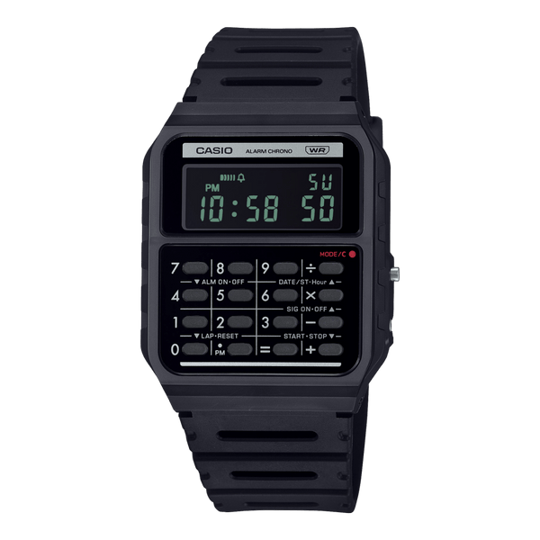 Casio Vintage CA-53WB-1B Calculator Black Dial Resin Band Unisex Watch