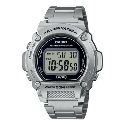 Casio Youth W-219HD-1AV Stainless Steel Digital Unisex Watch