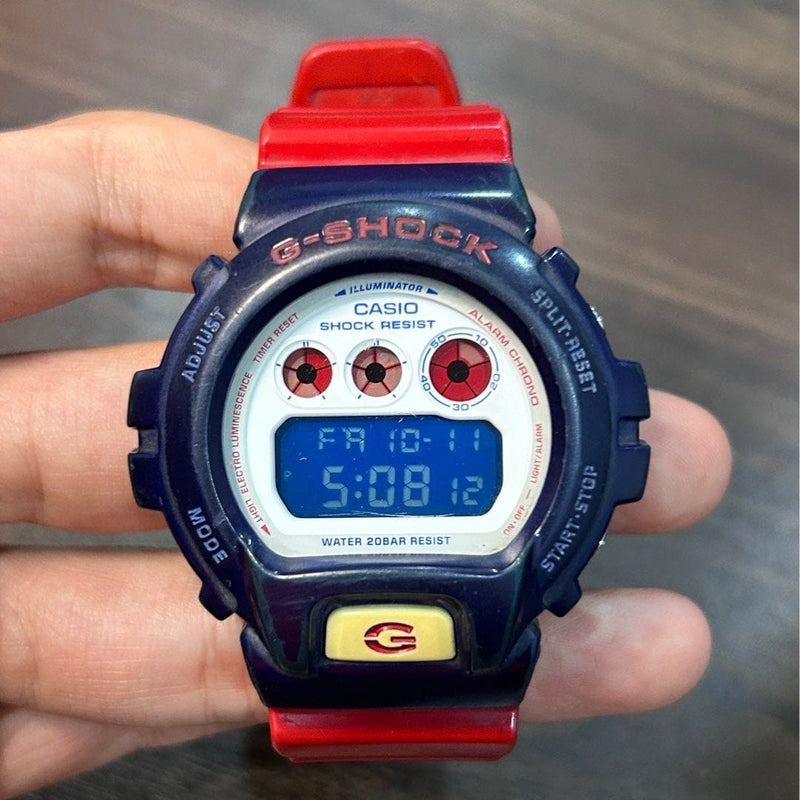 Pre Owned Casio G Shock DW 6900AC 2 Rare Colour Digital Men Watch