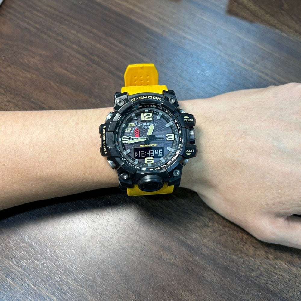 Bracciale Giallo G-Shock Cinturino Giallo Per Orologio Casio G-Shock Mudmaster GWG-1000 - Nuovo, Gomma, Larghezza 56 Mm Cinturino Casio GWG-1000 Bracciale Giallo G-Shock Cinturino Giallo Per Orologio Casio G-Shock Mudmaster GWG-1000 - Nuovo, Gomma, Larghezza 56 Mm Cinturino Casio GWG-1000