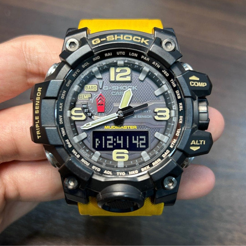 [Pre-Owned] Casio G-Shock Mudmaster GWG-1000-1A9 Tough Solar Triple Sensor Sapphire Men Watch