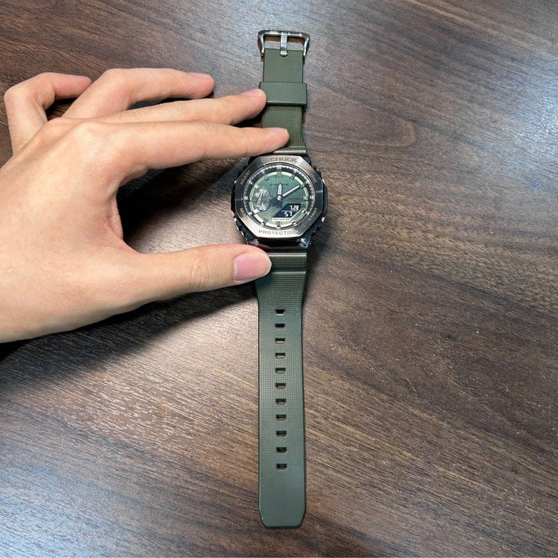 [Pre-Owned] Casio G-Shock TMJ CasiOak GM-2100B-3A Green G-Steel Men Watch