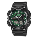 Casio Youth AEQ-110W-3A2V  Full Green Analog-Digital Men Watch 